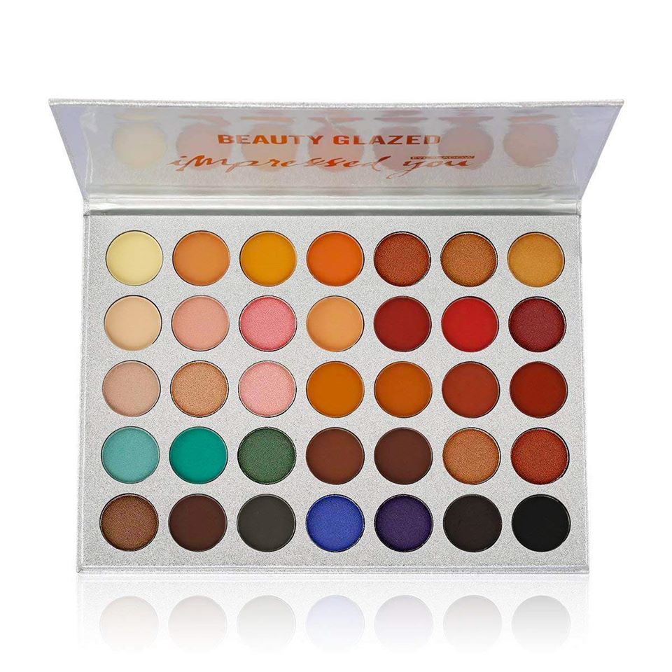 Beauty Glazed Eyeshadow Palette Pigmented Colors Makeup Pallets Eye Makeup 35 Colors