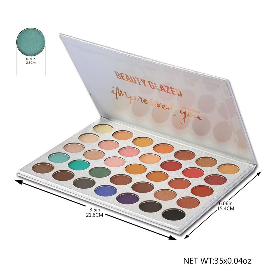 Beauty Glazed Eyeshadow Palette Pigmented Colors Makeup Pallets Eye Makeup 35 Colors